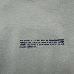 Pangaia Hoodie Mens XXS Light Blue Organic Cotton Recycled Fleece Pullover Logo
