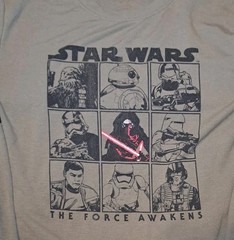 Star Wars Mens The Force Awakens Long Sleeve Pullover Shirt XS Green Graphic Tee