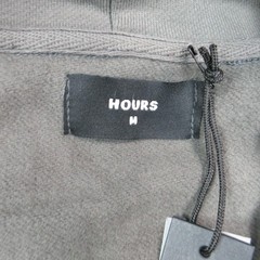 HOURS Hoodie Sweatshirt Mens M Gray Full Zip Lined Oversized Pockets Cotton NWT