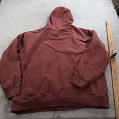 Katahdin Iron Works Hoodie Mens XL Red Sherpa Lined Full Zip Fleece LL Bean