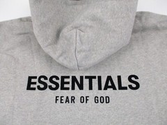 Fear of God Essentials Relaxed Hoodie Sweater Mens XL Gray Dark Oatmeal