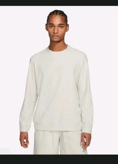 Nike Yoga Crew Neck Pullover Sweatshirt Mens Dri FIT – Light Bone Ivory Sz Small
