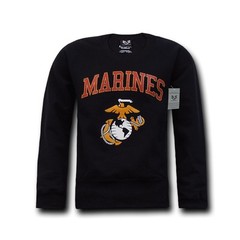 Black United States US Marine USMC Marines Military Crewneck Winter Sweater