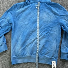 Purple Brand Hoodie Mens Small Blue Graphic Logo Pullover Fleece Sweatshirt