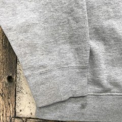 John Deere Mens Gray Full Zip Hoodie Sweatshirt XL Tractor Graphic Stained Read