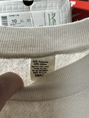 Mens Vintage 80s United Colors Of Benetton White Crewneck Sweatshirt Size Small