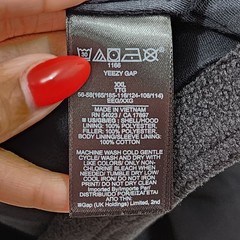 Yeezy Gap Engineered by Balenciaga Polar Fleece Padded Hoodie Black Oversized 2X