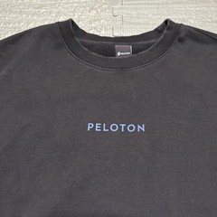 Peloton Pullover Sweatshirt Crew Neck Logo Black Mens XL Heavy Logo Gym Cycling