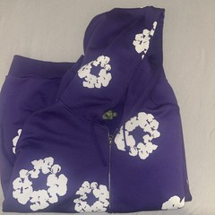 Denim Tears The Cotton Wreath Hoodie Sweatshirt Purple Size XL 100% Authentic