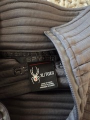 Spyder Men’s Gray Mock Neck 1/4 Zip Sweatshirt Pockets Logo Polyester XL
