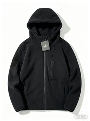 Baerskin Tactical Fleece Full Zip Hoodie Large Black Jacket Outdoors Preppy Mens