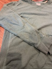 Frank & Oak Men’s Green Speckled Casual Long Sleeve Sustainable Minimalist L