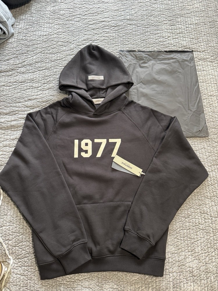 Fear of Gods Essentials 1997 Iron’ Men’s Hoodie Black brand new size medium.