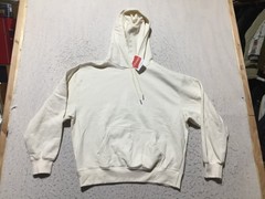 NEW Hanes Hoodie Mens L Large Cream Ivory Hooded Pockets