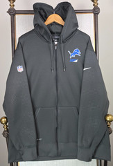 NIKE x LIONS Mens Size 3XL On-Field Therma-Fit Hoodie Full Zip Sweatshirt XXXL