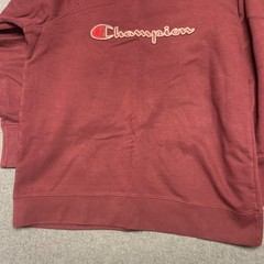 Champion Unisex Sweatshirt L Maroon Authentic Athleticwear Crewneck Script Logo