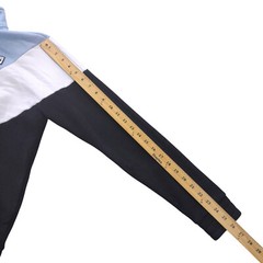 FILA sweatshirt Men M slim/knit+fleece/3 color block/long sleeves/1/4 zip/logo