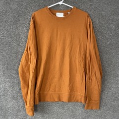 BLDWN Sweatshirt Mens Large Brown Crewneck Pullover Cotton Knit Fall Casual