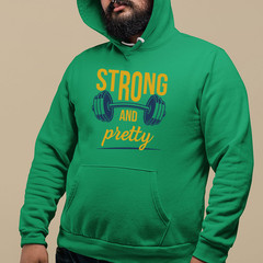 Strong And Pretty Gym Hoodie Weight Training Fitness Workout Lovers Gift