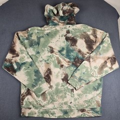 No Boundaries Men’s XL Oversized Fleece Hoodie Tie-Dye Green Brown