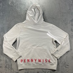 IT The Movie Pennywise Hoodie Small White Warner Bros Horror Clown Graphic 90s