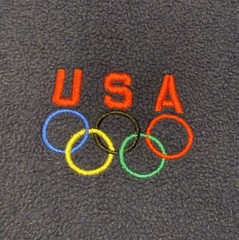 Vintage Unbranded USA Olympics Fleece Full Zip Blue Men’s L Made in USA