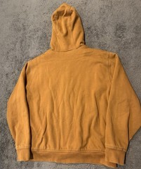L.L. Bean Katahdin Iron Works Hoodie Full Zip Mens M Fleece Lined Yellow/Tan