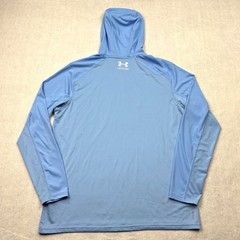 Under Armour Shirt Mens Large Blue Freedom Iso Chill Fish Hook Flag Hoodie Sun