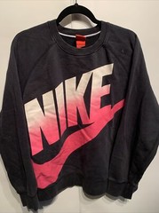 Nike Air Tech Knit Diamond Turf Crewneck Sweatshirt Mens XL 603961-011 Black