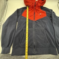 Nike Jacket Mens S Sportswear Polar Fleece Full-Zip Windrunner Hoodie Blue/Orang