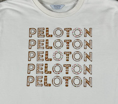 Peloton Sweatshirt Mens Extra Large White Pullover Crewneck Cycling Gym Logo XL