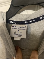 Champion Mens Jersey Pullover Hoodie Oxford Gray Size Medium NWT