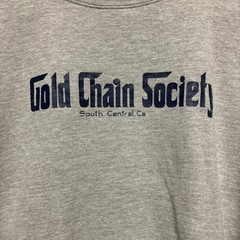 Gold Chain Society Crewneck Hoodie Block Letter Center Hip Hop Cozy Comfy Jumper