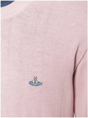 Vivienne Westwood Pink Embroidered Logo Crewneck Sweatshirt Small