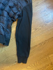 Polo Ralph Lauren Hoodie Mens Sz L Black Performance Puffer Front Full Zip Knit