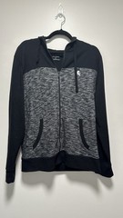 Express Black And Gray Color Block Men’s Size Large Zip Up Hoodie