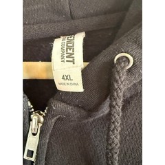 Mens Full Zip Black Fleece Lined Hoodie Sweatshirt 4XL Casual Thick Pockets