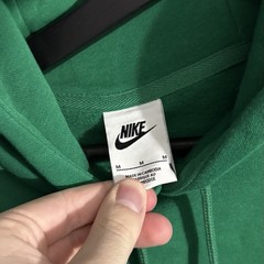 Men’s Nike Club Fleece Green Hoodie Chenille Logo Purple/Orange Size Medium