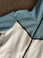 Nike Sportswear Tech Fleece Hoodie Cerulean Blue/White/Grey Mens XL CU4489-424