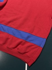 Vintage 80s Short Sleeve Crewneck Sweatshirt Men’s Large Red Blue Color Block