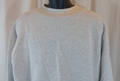 Unbranded Long Sleeve Heathered Gray Sweatshirt Size L Pre-Shrunk Pullover EUC