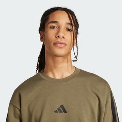 adidas Essentials 3-Stripes Fleece Sweatshirt Green