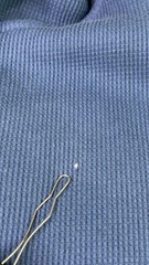 Lands’ End Men’s Blue Large Sherpa Lined Full Zip Hoodie Fleece Pockets W Flaw
