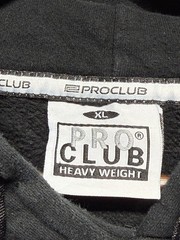 Pro Club Heavyweight Hoodie Mens XL Black Cotton Fleece Lined Ribbed Pullover