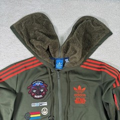 ADIDAS ORIGINALS STAR WARS REBEL XWING MILITARY GREEN HOODED TRACK TOP JACKET