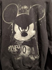 Y2K Disney Gangster Mickey Mouse Graffiti Hoodie Disney Parks Hanes Mens Size S