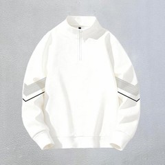 Polyester Spandex Men’s Sweatshirt Half Zip Long Sleeve Casual Pullover Style