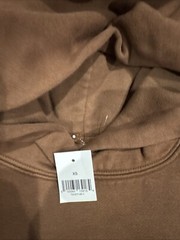 Yeezy X GAP Engineered by Balenciaga Double Layer Hoodie Mocha Brown Size XS