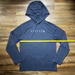 Hurley Long Sleeve Performance Hoodie Mens Small Blue Hooded Sweatshirt Stretch