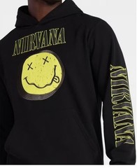 Nirvana Men’s XS S M L XL 2XL 3XL Smile Long Sleeves Hoodie Sweater Black (11J)